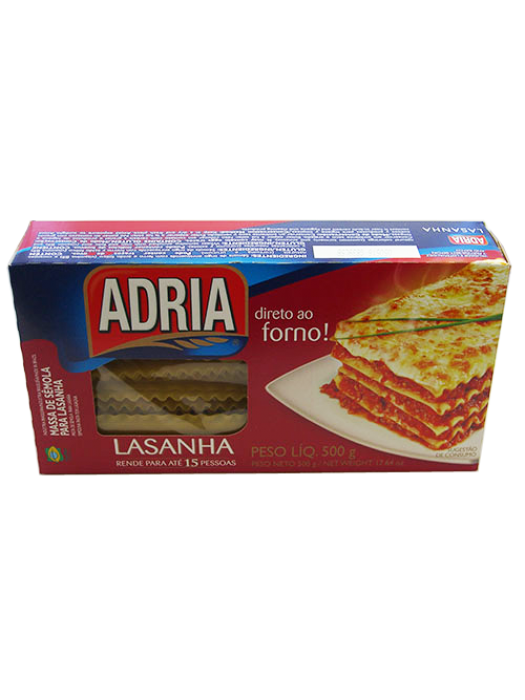 Massa p/ Lasanha  500g  ADRIA  