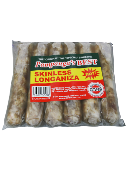 PAMPANGAS BEST SKINLESS LONGANIZA(HOT)300G