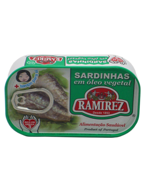 Sardinhas em Oleo vegetal 125g RAMIREZ 