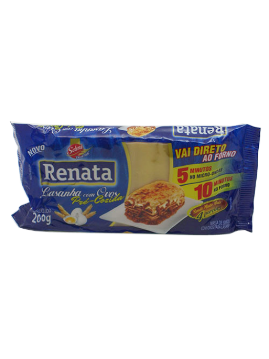 Massa p/ Lasanha  Pre-Cozida 200g  RENATA